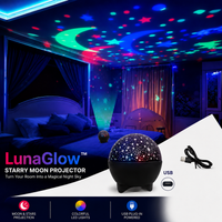 LunaGlow™ Starry Moon Projector – Galaxy Star & Moon Light