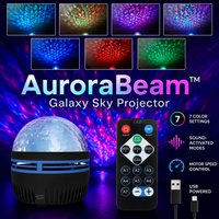 AuroraBeam™ Galaxy Sky Projector – RGB Aurora Light with Remote
