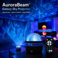 AuroraBeam™ Galaxy Sky Projector – RGB Aurora Light with Remote